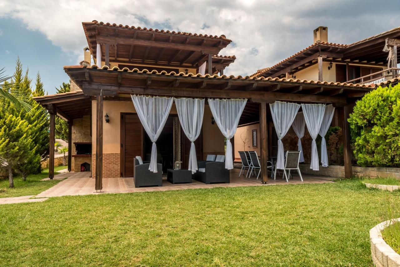 Blue Thea Luxury Villa In Afitos エクステリア 写真